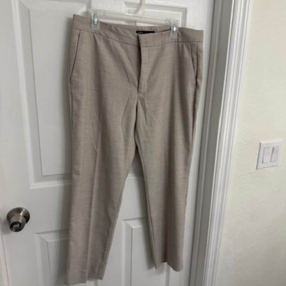 ZARA Lightweight Linen Blend Elegant Cream Color Dress Pants  Size 10